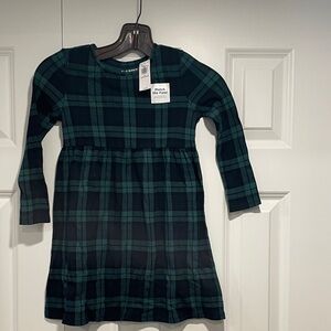Old Navy Kids Dress in Green Plaid